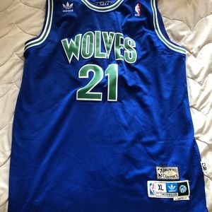 Authentic Kevin Garnett T-Wolves Basketball Jersey